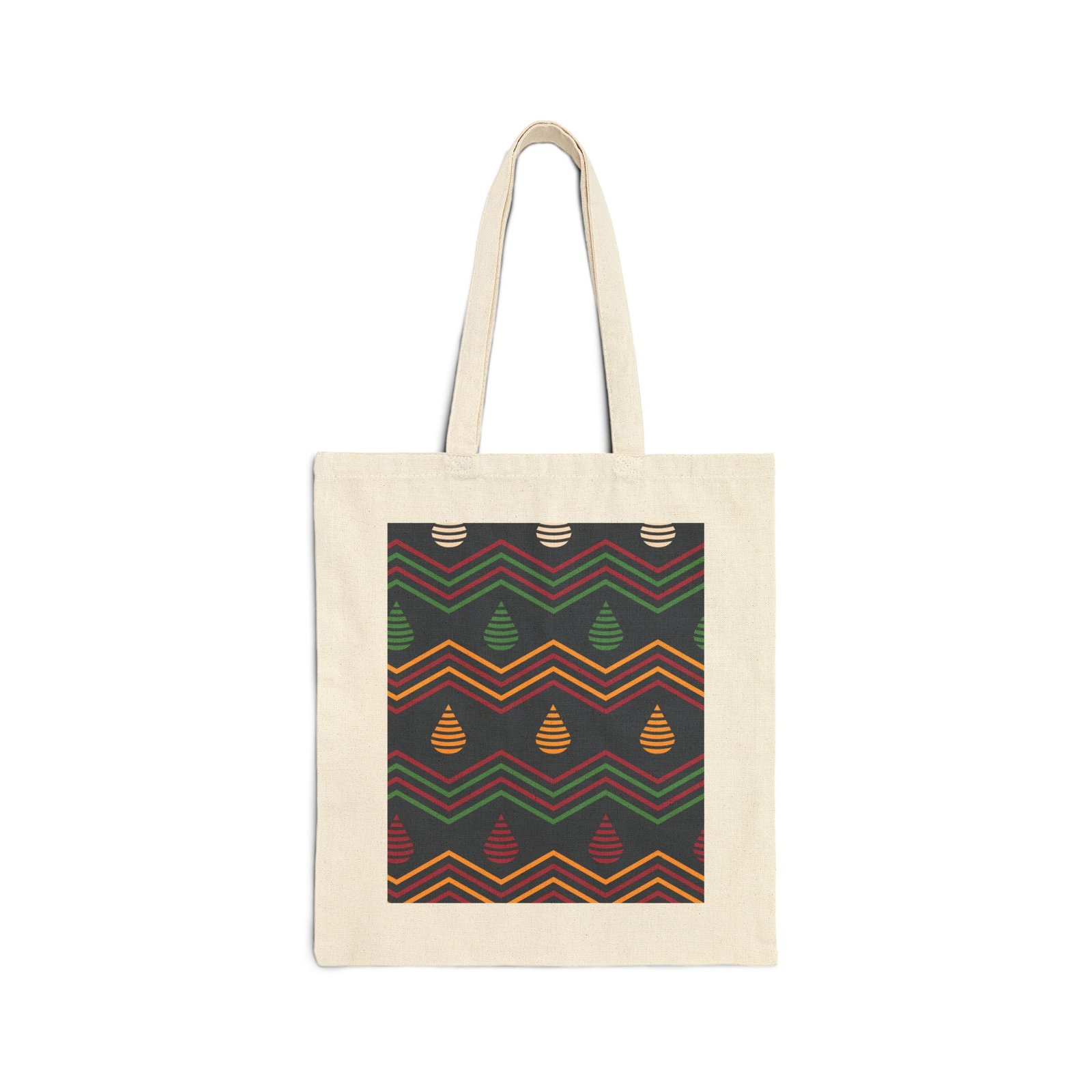 African Print Everyday Tote Bag - Natural African Print Everyday Tote Bag - Natural