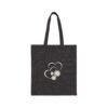 Heart & Bloom Tote Bag - Black