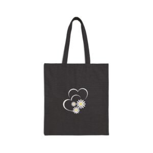 Heart & Bloom Tote Bag - Black