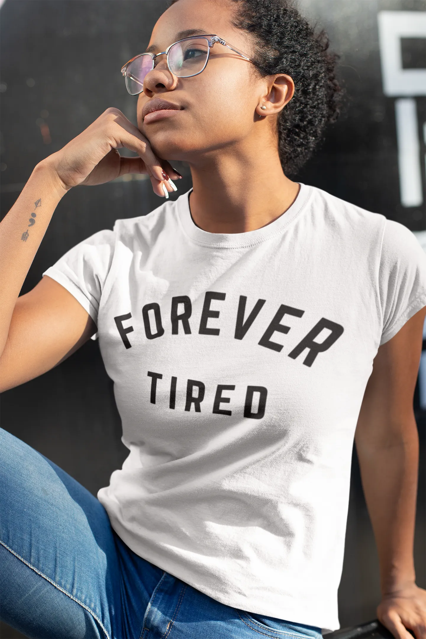 Forever Tired - Funny Tee Forever Tired - Funny Tee - Image 3
