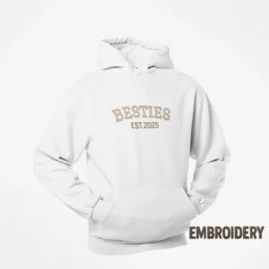 Alternative view of Custom Embroidered Bestie Hoodie