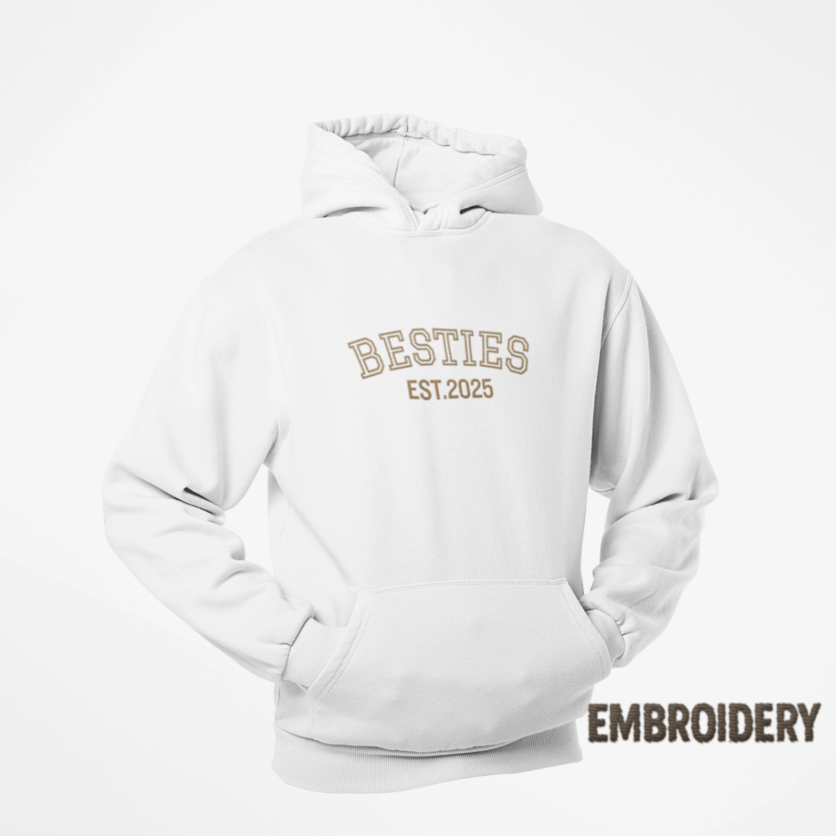 Custom Embroidered Bestie Hoodie Custom Embroidered Bestie Hoodie - Image 2